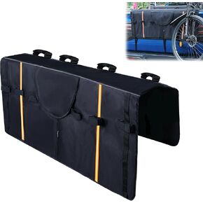 Amooca Tailgate Pad for Mountain Bikes Pickup Truck Tailgate Protection Pad with 3 Tool Pockets 52'' Wide for 5 Bicycles