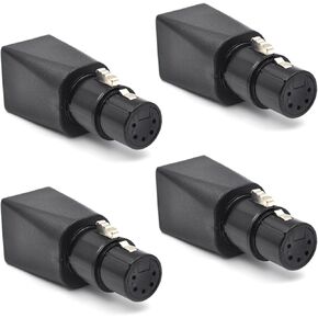 موصل XLR DMX ذو 5 دبابيس ذكر/أنثى إلى RJ45، يستخدم لاستخدام كابلات إيثرنت CAT-5 ككابلات DMX512، تم تحويله للاستخدام في مجموعة متنوعة من سيناريوهات الموسيقى والصوت (4 عبوات) in Kuwait