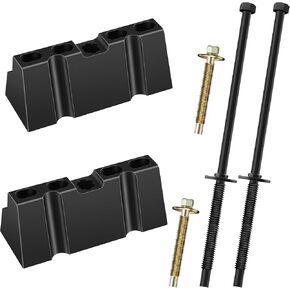 Meonum 2 Set Battery Hold Down Compatible with Ford/ 00588/ Lincoln/Mercury Select Models, Base Clamp Battery Hold Down Kit, Battery Tie Down with 2 Stainless Steel Bolts