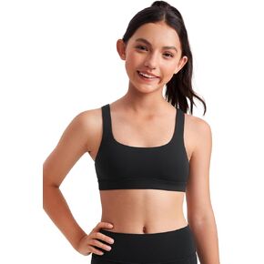CRZ YOGA Girls Butterluxe Training Sports Bra - Scoop Neck U Back Yoga Bra for Teens Kids Dance Crop Top in Kuwait