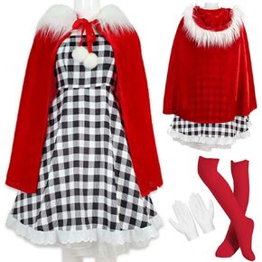 Anime Costume Women Anime Outfit Dress Outfit Uniform Cape Christmas