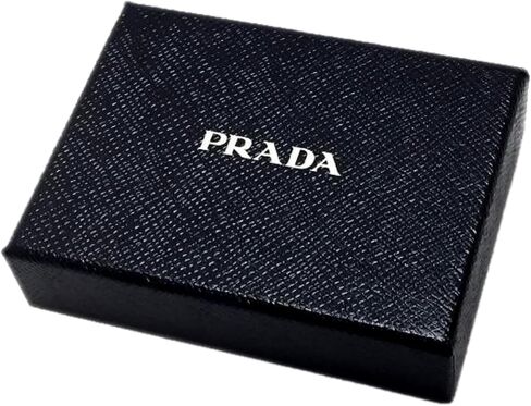 حامل بطاقات جلد Vitello Grain باللون الأسود للرجال من Prada in Kuwait