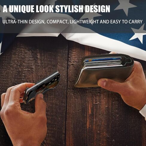 Tactical Men's Wallet, Christian Minimalist Wallet with Money Clip and Credit Card Holder, Slim Aluminum Metal Money Clip, RFID Blocking Card Holder Wallet, Holds up 12 Cards and Cash, Ideal Man Gift in Saudi Arabia