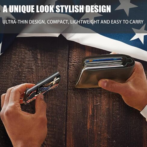 Tactical Men's Wallet, Christian Minimalist Wallet with Money Clip and Credit Card Holder, Slim Aluminum Metal Money Clip, RFID Blocking Card Holder Wallet, Holds up 12 Cards and Cash, Ideal Man Gift in Saudi Arabia