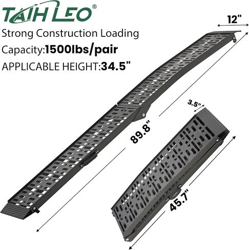 1 Pc of Motorcycle Ramp, 7.5ft Ramps for Trucks, 750LBS Capacity Shed Ramp for Loading Motorcycles, Dirt Bikes, Scooters in Kuwait