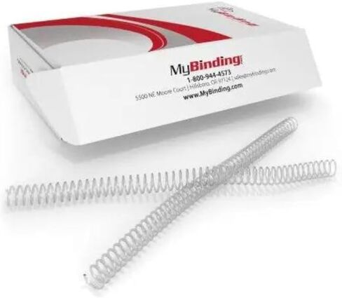 ملف ربط حلزوني من MyBinding من 4 إلى 1 - 75 ورقة - قطر 10 ملم، شفاف، الكمية 100 (P100-10-12) in Kuwait