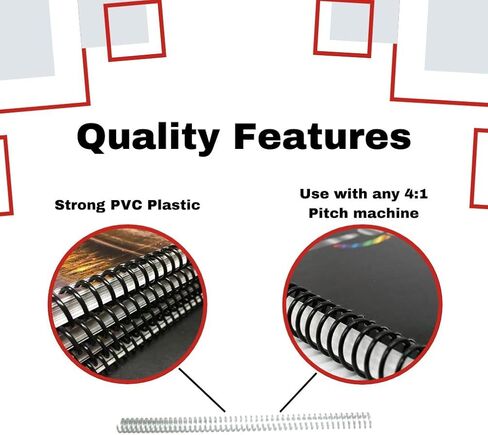 ملف ربط حلزوني من MyBinding من 4 إلى 1 - 75 ورقة - قطر 10 ملم، شفاف، الكمية 100 (P100-10-12) in Kuwait
