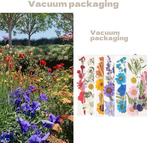 CONVELIFE Dried Flowers for Resin, 103pcs Natural Flowers and Leaves Compressed, Vacuum Packed DIY Pressed Flowers for Epoxy, Jewelry, Candles, Soap, Nail Production in Kuwait