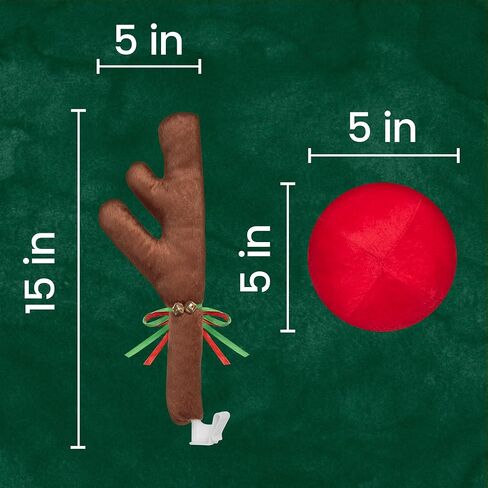 Car Christmas Reindeer Antlers and Nose - Xmas Decorations for Car - Window Holiday Kit for Car Truck Van SUV in Saudi Arabia