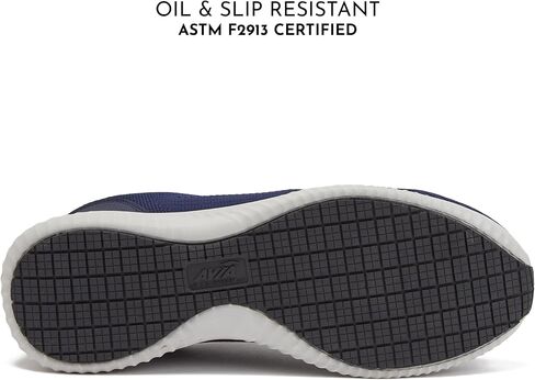 Avia Anchor SR Mesh Slip On Black Non Slip Shoes for Men, Water Resistant Mens Work Shoes & Restaurant or Food Service Sneakers - Med or Wide Comfortable Slip Resistant Work Shoes Men, Safety Footwear in Saudi Arabia