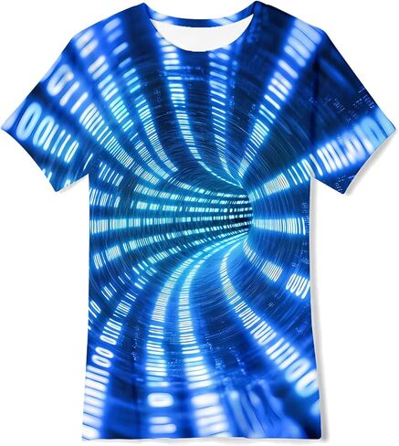 Enlifety Boys Girls T-Shirts 3D Graphic Shirts Kids Cool Short Sleeve Tees Size 4-14T in Saudi Arabia