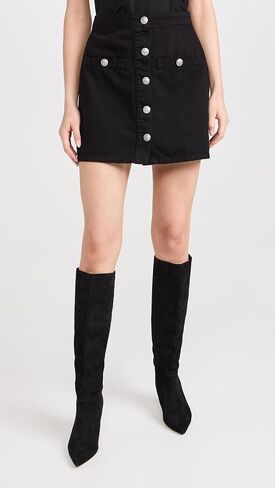 L'AGENCE Women's Kris Button Front Mini Skirt in Saudi Arabia