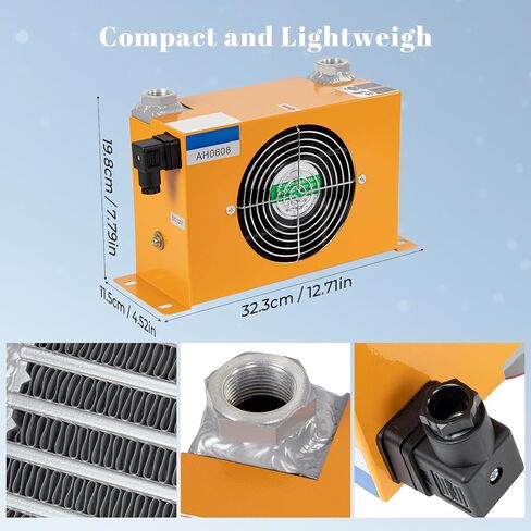 AH0608T-CA مبرد هواء الزيت الهيدروليكي 12 فولت 38 وات 60 لتر/دقيقة، أداة ملحقات التبريد in Kuwait