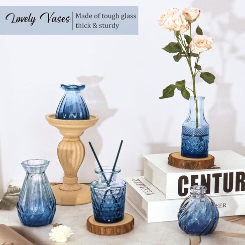 36Pcs Bud Vases Set Small Vintage Glass Bottles Clear Bud Vases in Bulk Multiple Shape Cute Glass Vases for Rustic Wedding Centerpieces Table Decorations and Home Decor(Clear) in Kuwait