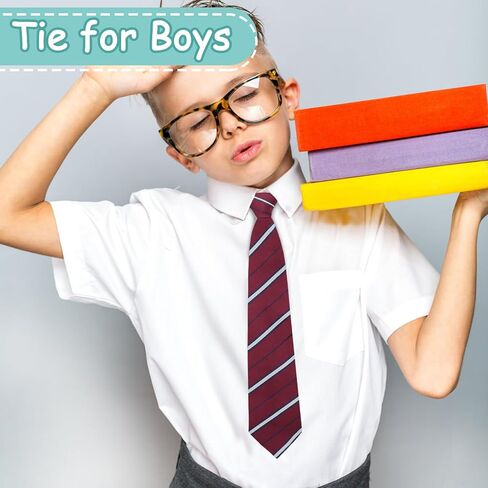 Boys Tie Pre-tied Kids Tie, Boy Tie Adjustable Boys Black Tie for Wedding Graduation School Cosplay Uniforms in Kuwait