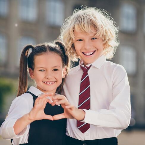 Boys Tie Pre-tied Kids Tie, Boy Tie Adjustable Boys Black Tie for Wedding Graduation School Cosplay Uniforms in Kuwait