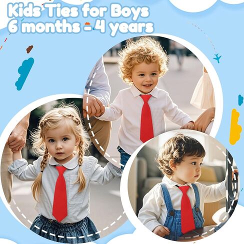 Tie for Boys Kids, 8.66" Toddler Ties Adjustable Pre-Tied Necktie for Baby Infant Uniform Shirt Wedding Party in Saudi Arabia