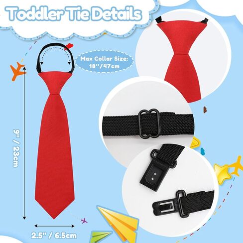 Tie for Boys Kids, 8.66" Toddler Ties Adjustable Pre-Tied Necktie for Baby Infant Uniform Shirt Wedding Party in Saudi Arabia