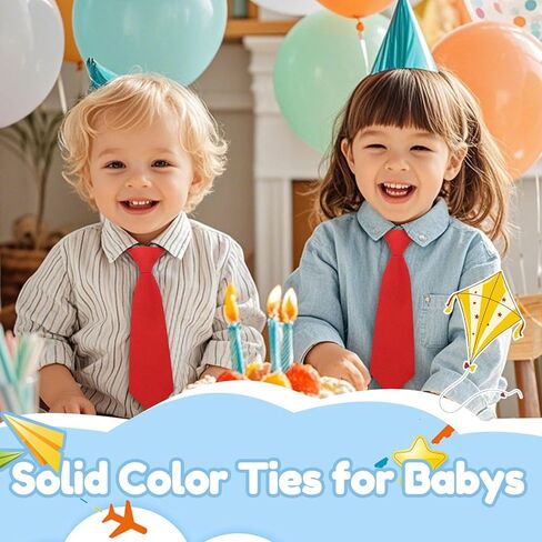 Tie for Boys Kids, 8.66" Toddler Ties Adjustable Pre-Tied Necktie for Baby Infant Uniform Shirt Wedding Party in Saudi Arabia