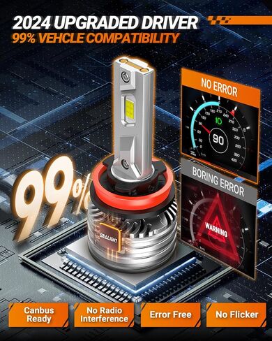 SEALIGHT H11/H9/H8 9005/HB3 Bulbs Combo or Fog, X4I 2024 88,000LM Super Bright, H11 9005 Bulbs with Cooling Fan, 6500K Cool White 9005 H11 Light, Pack of 4 in Saudi Arabia