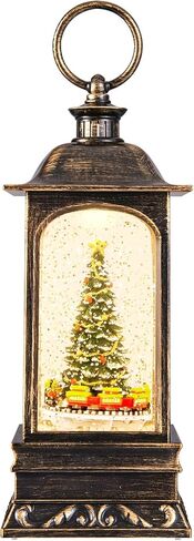 Snow Globe Christmas, Rotating Santa Reindeer, Snow Globes with Light Up Musical, Swirling Glitter & 6H Timer, Plays 8 Christmas Musics, Rotating Train in Saudi Arabia