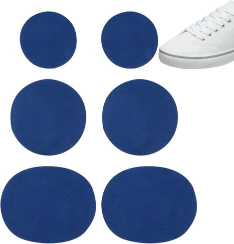 6 Pieces/Pack Blue Shoe Patches Adhesive Shoe Patch Vamp Repair Stickers Sneakers Leather Shoes Rim Stickers Repairment of Heel Repair Patch Care Kits Shoe Care Treatments and Dyes Accessories in Saudi Arabia