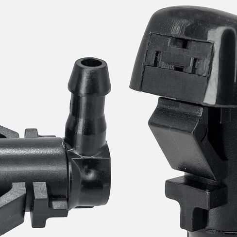 فوهات غسالة الزجاج الأمامي Click&Fit المتوافقة مع Ford Fusion من 2008 إلى 2012 - رشاشات المياه النفاثة الأمامية تستبدل 8E5Z17603A، 2 منافذ، أسود، طقم مكون من قطعتين in Kuwait