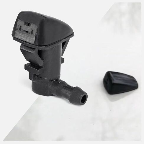 فوهات غسالة الزجاج الأمامي Click&Fit المتوافقة مع Ford Fusion من 2008 إلى 2012 - رشاشات المياه النفاثة الأمامية تستبدل 8E5Z17603A، 2 منافذ، أسود، طقم مكون من قطعتين in Kuwait