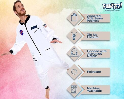 Funziez! Outer Space One Piece Costume Jumpsuit Alien Onesie and Astronaut Costume in Kuwait
