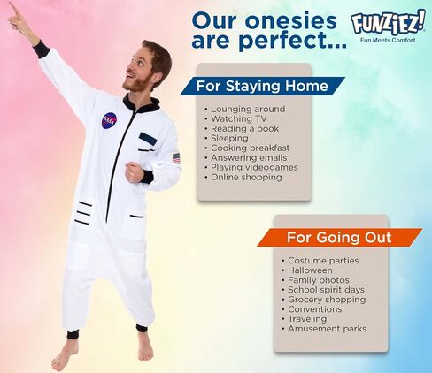 Funziez! Outer Space One Piece Costume Jumpsuit Alien Onesie and Astronaut Costume in Kuwait