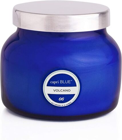 Capri Blue Volcano Scented Candles - Luxury Candles for Home Scented with Tropical Fruit & Sugared Citrus - Soy Candle Wax Blend - Tropical Candle - Jar Candles - Blue Candle (19 oz) in Kuwait