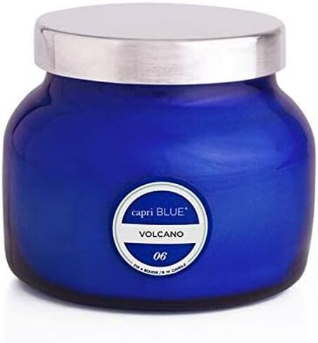 Capri Blue Volcano Scented Candles - Luxury Candles for Home Scented with Tropical Fruit & Sugared Citrus - Soy Candle Wax Blend - Tropical Candle - Jar Candles - Blue Candle (19 oz) in Kuwait