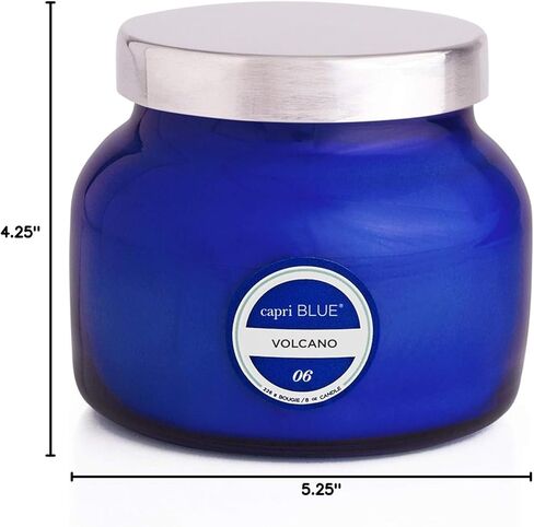Capri Blue Volcano Scented Candles - Luxury Candles for Home Scented with Tropical Fruit & Sugared Citrus - Soy Candle Wax Blend - Tropical Candle - Jar Candles - Blue Candle (19 oz) in Kuwait