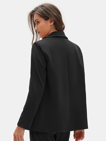 EXLURA Women's Business One Button Blazer Jacket High Elastic Waist Pant Suit Set Casual Loose 2 Piece Suits Office Work in Saudi Arabia