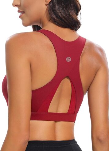 RUNNING GIRL High Impact Sports Bras for Women,Racerback Running Bra Workout Crop Tank Tops Longline Sports Bra Push up in Kuwait