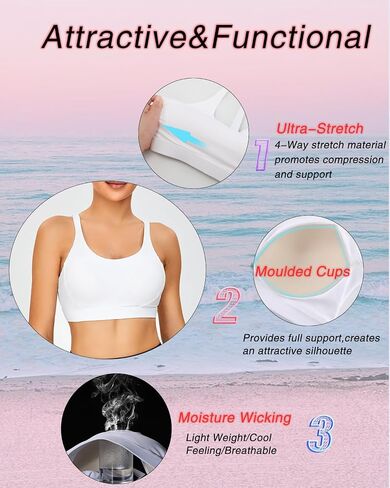 RUNNING GIRL High Impact Sports Bras for Women,Racerback Running Bra Workout Crop Tank Tops Longline Sports Bra Push up in Kuwait