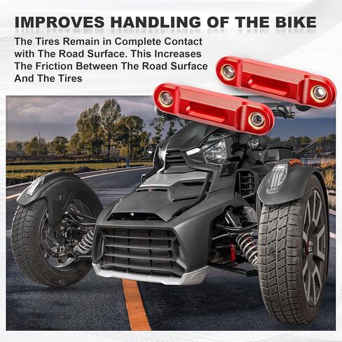 Billet Aluminum Sway Bar End Links for the Can-Am Ryker 600/900 / Rally (2019-2025) & Sport (2022-2025)| Rod End Kit (Red) in Saudi Arabia