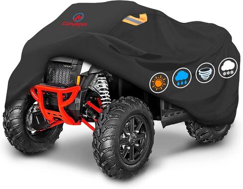 Comnova ATV Cover for 4 Wheelers - 95 Inch ATV Covers 600D Heavy Duty & Waterproof, Outdoor Four Wheeler Quad Cover All Weather Large for Polaris, Kawasaki, Arctic Cat, Honda, Yamaha and More in Kuwait