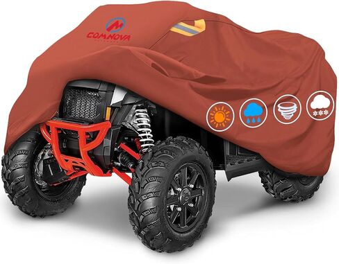 Comnova ATV Cover for 4 Wheelers - 95 Inch ATV Covers 600D Heavy Duty & Waterproof, Outdoor Four Wheeler Quad Cover All Weather Large for Polaris, Kawasaki, Arctic Cat, Honda, Yamaha and More in Kuwait
