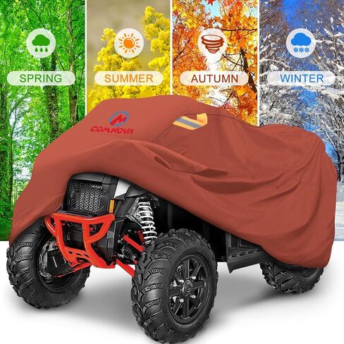 Comnova ATV Cover for 4 Wheelers - 95 Inch ATV Covers 600D Heavy Duty & Waterproof, Outdoor Four Wheeler Quad Cover All Weather Large for Polaris, Kawasaki, Arctic Cat, Honda, Yamaha and More in Kuwait