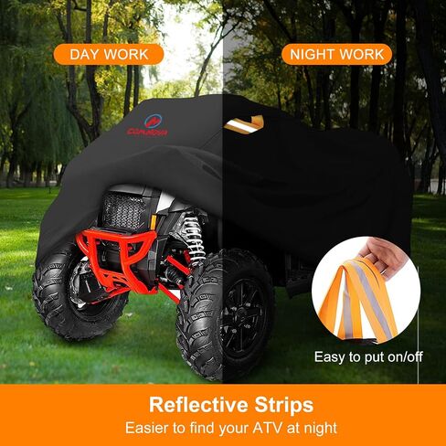 Comnova ATV Cover for 4 Wheelers - 95 Inch ATV Covers 600D Heavy Duty & Waterproof, Outdoor Four Wheeler Quad Cover All Weather Large for Polaris, Kawasaki, Arctic Cat, Honda, Yamaha and More in Kuwait