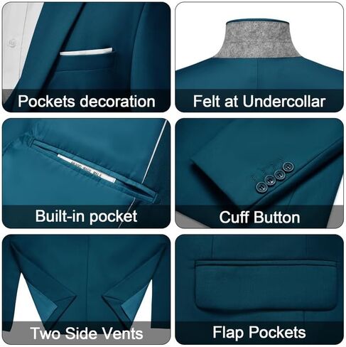 MAGE MALE Men's Suit Jacket One Button Elegant Solid Slim Fit Single Breasted Party Blazer Jacket in Saudi Arabia