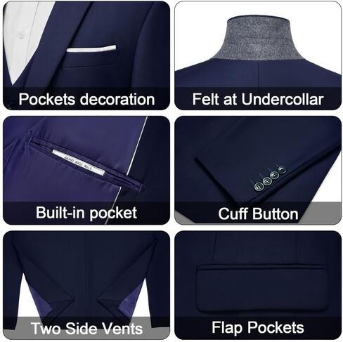 MAGE MALE Men's Suit Jacket One Button Elegant Solid Slim Fit Single Breasted Party Blazer Jacket in Saudi Arabia
