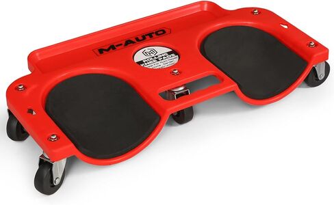 M-AUTO Rolling Knee Creeper Durable Knee Pads with Full 360 Degree Turn Casters and Tool Tray, Garage Kneeling Pads on Swivel Castors for Home Workshop Auto Repairing Maintaining, Black in Saudi Arabia