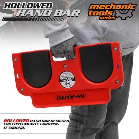 M-AUTO Rolling Knee Creeper Durable Knee Pads with Full 360 Degree Turn Casters and Tool Tray, Garage Kneeling Pads on Swivel Castors for Home Workshop Auto Repairing Maintaining, Black in Saudi Arabia