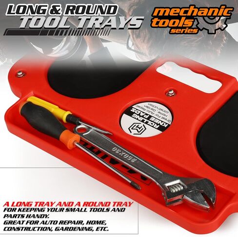 M-AUTO Rolling Knee Creeper Durable Knee Pads with Full 360 Degree Turn Casters and Tool Tray, Garage Kneeling Pads on Swivel Castors for Home Workshop Auto Repairing Maintaining, Black in Saudi Arabia
