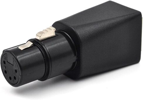 5 Pin Male/Female XLR DMX Connector to RJ45, Used to use CAT-5 Ethernet Cables as DMX512 Cables, Converted for use in a Variety of Music and Sound scenarios (4 Pack) in Saudi Arabia