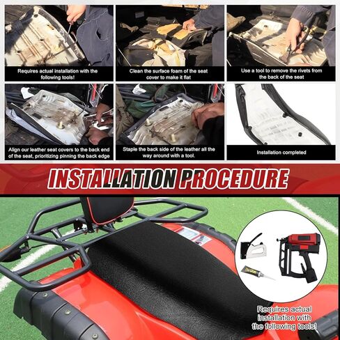 Micro Fiber Leather Seat Cover Replacement for 2000-2006 Honda TRX350 Rancher and 2004-2006 Honda TRX400 Rancher ATV Seat Accessories Black in Kuwait