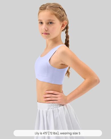 Girls First Bra 7-12 Seamless Training Bras for Girls Sports Bras Stretchy Comfortable- No Pads, Chest Double Lined in Kuwait