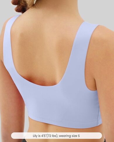 Girls First Bra 7-12 Seamless Training Bras for Girls Sports Bras Stretchy Comfortable- No Pads, Chest Double Lined in Kuwait